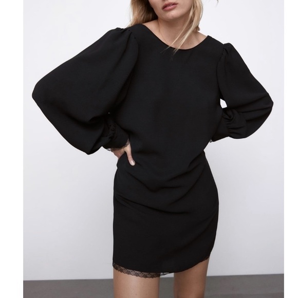 Zara Dresses & Skirts - ZARA FLOWY LACE TRIM DRESS 🔥NWT🔥